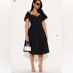 Black eyelet dress size XL NWOT